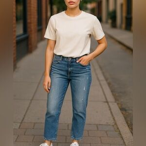 Sundays Women's Blue Cropped Jeans